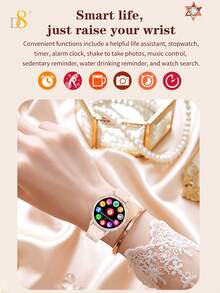 D8 Smart Watch For Women, Stylish Ladies Smartwatch With 1.27" HD Full Touch Screen (Clear In Sunlight). Support Bluetooth Calling - Make/Receive Calls From Wrist, Ideal For Office Ladies, Busy Moms, Outdoor Lovers. Built-In Health Monitoring: Real-Time Heart Rate, Blood Pressure, Blood Oxygen Tracking, Sleep Analysis (Deep/Light/Awake), Helps Manage Daily Health. - View 7