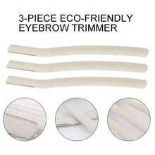 3pcs Stainless Steel Wheat Straw Eyebrow Razor, Material, Paper Box - Apricot - View 5