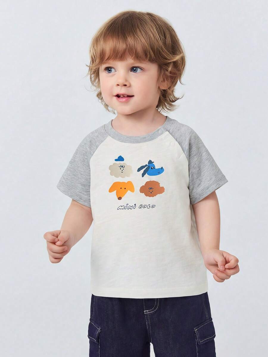 mini bala Áo thun trẻ em 100% cotton, mềm mại, thoáng khí, nhẹ, thích hợp mặc mùa hè, mẫu mới năm 2026. - tông màu trắng xám - Xem 1