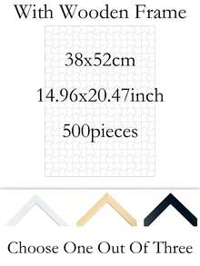 1pc Customized Wooden Puzzle, Personalized Wooden Puzzle For Room Decor/Decoration, With Wooden Frame Or Puzzle Only, Suitable For Father's Day/Birthday/Wedding, Customizable Large Size Wooden Puzzle For Birthday Decoration/Home Decor - Multicolor - View 11