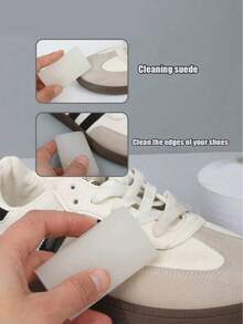 1pc Portable Suede Shoe Cleaner, No Water Needed, Easy To Carry, Suitable For Cleaning Velvet, Leather, Sneakers And White Shoes, Dry Cleaning Stain Remover, Travel-Friendly Shoe Care Eraser, Non-Abrasive Material, Great For Sneakers, Shoe, Room,Beach, Travel, For Men, For Women, Vacation, Cute Stuff - 1pc - 查看 3