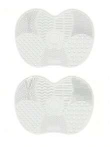 1 pieza Alfombrilla de silicona para limpiar brochas de maquillaje, soporte de secado con ventosa portátil para brochas, esponjas y borlas de maquillaje - Multicolor - Ver 32