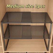 衣柜分隔架，可扩展储物架，带隔板，适用于衣柜，加固材质，易于安装，多功能衣柜收纳架。适用于各种置物架系统。卧室鞋柜，带分层储物空间，可存放衣物。 - 彩色 - 查看 16