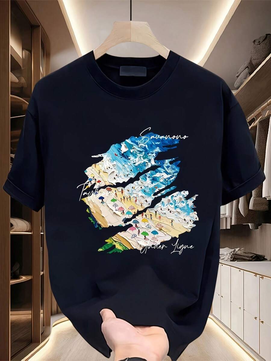 Men's T-shirt - Negro - Ver 1