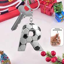Móc khóa chữ cái bóng đá thiết kế phẳng 2D, dành cho cầu thủ và người hâm mộ bóng đá, có logo đội và tên cầu thủ - Quà tặng chủ đề bóng đá bằng acrylic, thích hợp làm quà tặng tiệc tùng, phụ kiện túi xách, móc khóa tập luyện/thi đấu và vật dụng trang trí, được chế tác với thiết kế phẳng 2D, là món quà dành cho mẹ, cha, lễ tốt nghiệp và giáo viên. - Móc khóa chữ cái hình quả bóng đá - Xem 30