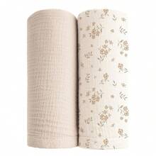 Khăn quấn muslin cho trẻ sơ sinh, yếm thấm nước dãi unisex, chăn đa năng có thể dùng làm yếm thấm nước dãi, khăn lau miệng, khăn phủ xe đẩy, khăn phủ ghế ô tô, phù hợp cho cả bé trai và bé gái, thoáng khí và thân thiện với da, vật dụng thiết yếu cho trẻ sơ sinh, quà tặng tuyệt vời. - Nhiều màu - Xem 22