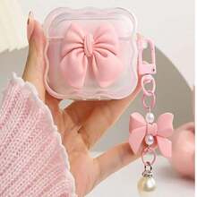 粉色蝴蝶结波浪纹保护壳，适用于苹果蓝牙耳机，防刮防摔。 - 彩色 - 查看 11