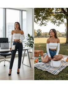 Women Tops - White - View 5