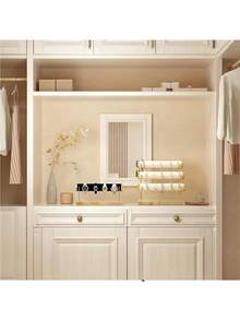 Organizador de pulseras de oro | Soporte de escritorio de madera para exhibir pulseras y relojes, apto para scrunchies y relojes - Multiusos, estante colgante para almacenamiento de joyas, ideal para exhibición minorista, ferias comerciales y colección personal - multicolor - Ver 8