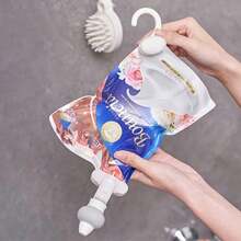 Bình đựng sữa tắm có thể tái sử dụng, chai đựng có móc treo dùng cho dầu gội và sữa tắm, bình đựng có thể tái sử dụng, bình đựng sữa tắm và dầu gội có thể tái sử dụng dùng cho phòng tắm kèm móc treo. - xám - Xem 3