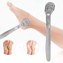 Stainless Steel Callus Removal Set: Professional Foot File And Dead Skin Remover For Gentle Pedicures, Silver Color - Silver - View 2