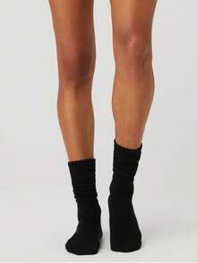 Alo Yoga Alo Unisex Scrunch Socks - màu đen - Xem 3