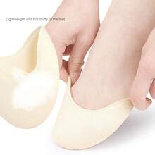 Sponge Toe Pads For Ballet Shoes, Soft & Resilient Half-Size Toe Cushions For High Heels, Anti-Friction & Shock-Absorbing Forefoot Pads - Beige - View 3
