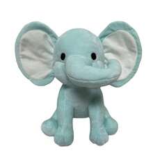 25cm/9.84in Soft Elephant Plush Stuffed Animal - Cute Fluffy Colorful Plush Toy (Multiple Colors: Pink/Blue/Purple/Rainbow) - 淡綠色 - 查看 9