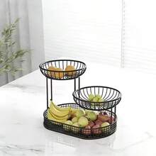 Giỏ đựng trái cây nhiều tầng bằng kim loại trang nhã - Kệ đựng đồ dùng nhà bếp, kệ trưng bày bánh ngọt sang trọng. - Nhiều màu - Xem 9