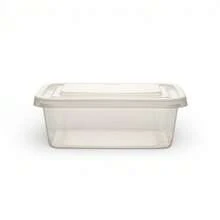 Kit 3 Pote Marmita Fit 420ml Retangular - Pote para Alimentos Reutilizável com Tampa Transparente - BPA Free - Vasilha Transparente Para Levar Almoço ao Trabalho e Faculdade - Pote Hermético Reutilizável BPA Free para Micro-ondas e Freezer - Vasilha Transparente - Visão 8
