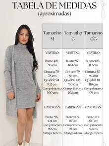 Winter Set: Cardigan + Tank Dress With Lace Collar - Redwood - View 5