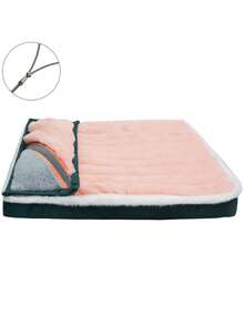 HUITAIYANG 1个短绒加厚宠物窝垫,可拆卸易清洗,3D蛋形泡沫材质,柔软舒适保暖,适合猫咪和中小型犬冬季使用,带枕头和牛津布防滑底。 - 彩色 - 查看 20