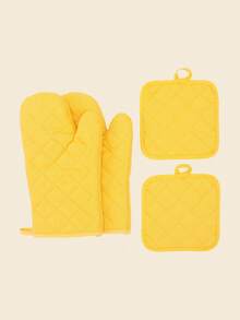 Guantes de lino para hornear, guantes para microondas, manoplas para horno, set de guantes resistentes al calor - Ver 5