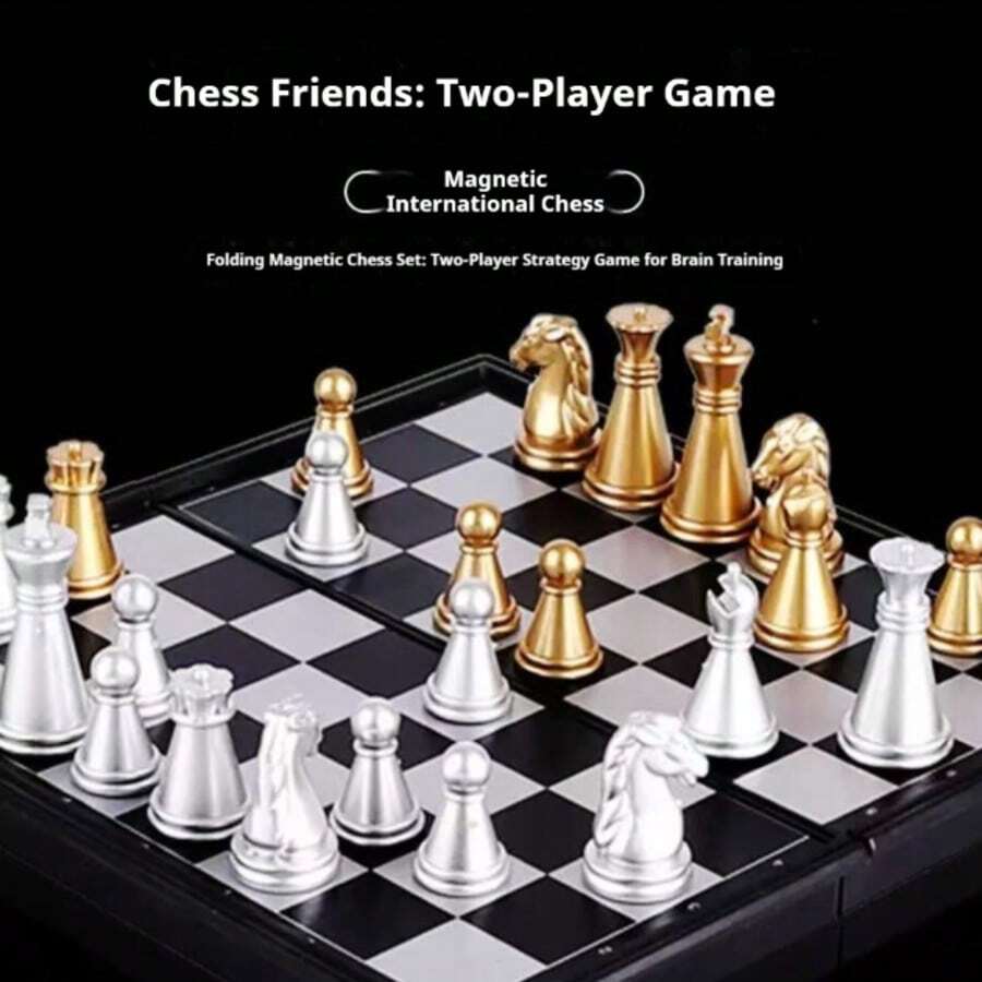 2026 New Hot Selling 1pc Magnetic Chess Set, Foldable Portable Design And Lightweight, Travel Game Set Gift, Family Entertainment Toy - Birthday Gift - Easter Gift - Perfect Gift - Gift - Multicolor - View 1