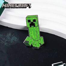 1枚微软Minecraft官方授权收藏徽章 锌合金珐琅徽章 苦力怕 防锈金属胸针 新奇饰品 动漫背包徽章 夹克翻领徽章 收藏周边 - 彩色 - 查看 4
