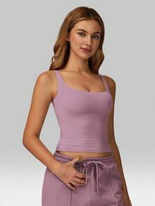 Áo tank top thể thao không tay MFVIM dành cho nữ, thiết kế hở lưng hình chữ U, thoáng khí và thoải mái, phù hợp cho mặc hàng ngày, chạy bộ ngoài trời, đạp xe, Pilates, Yoga, tập gym. - Màu Lilac Tím - Xem 7