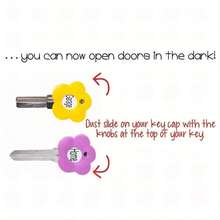 2/4/6/8/10/12/14/16/20/25/30Pcs Random Color Colorful Flower Design Retractable Key Identifier, 1.18 Inch Soft Silicone Keychain, Cute Key Holder For Home Office Organization Daily Use And Festival Gift Giving - Multicolor - View 7