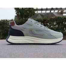 Textured Pattern Casual Mesh Splice Sneakers, Daily & School Wear For Men, Spring/Autumn - Grey - View 3