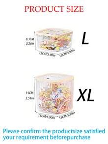 1pc/2pcs Transparent Hair Accessory Storage Box, Press-Type Desktop Organizer - Flip Lid Design Perfect For Storing Hair Clips, Hair Ties, Hair Ropes And Jewelry. Perfect Gift For Valentine's Day Or Birthday. (Note: Lid Installation Video Available On Homepage, Please Check, Thank You!) - Clear - View 3