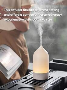 1pc 120ml Mini USB Aroma Diffuser, Compact Portable Ultrasonic Air Humidifier, Lightweight & Colorful, Suitable For Office And Home Use - Multicolor - View 9