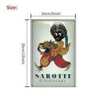 1pc Sarotti Mohr Schokolade Tin Sign Nostalgic Retro Wall Art Metal Decor Frameless Festive Display For Home Living Room Kitchen Cafe Bedroom Office And Boutique Shops, Classic Black White Yellow Green Colorway, Versatile Wall Accent, Metal, No Power Required, Weather Resistant, Easy Hanging, Timeless Vintage Inspired Charm, Perfect Gift For Collectors And Decor Enthusiasts, 29.97x39.88 Cm - Multicolor - View 2
