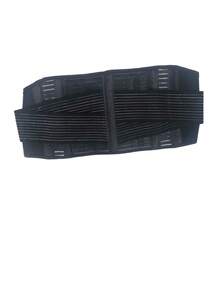 Este cinturón de soporte lumbar unisex cuenta con tirantes transpirables y un diseño antideslizante, brindando soporte lumbar para discos protuberantes. Adecuado para el hogar, el trabajo, actividades al aire libre como levantamiento de pesas y puede ayudar a aliviar la ciática. - Negro - Ver 7