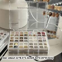 48 Grids Plastic Compartment Nail Accessories Storage Box Jewelry Earring Box Bead Screw Container Home Storage Case Display Organizer Container - Multicolor - View 4