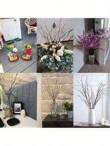 5 cành liễu giả trông như thật, cành liễu xoắn sống động, thân cây khô nhân tạo, dài 29,53 inch (khoảng 8,6 cm) có thể uốn cong, dùng để tự làm cây xanh, trang trí bình hoa cho đám cưới, nhà cửa, văn phòng, khách sạn, sảnh, trang trí nhà nông thôn, Halloween, cành cây mùa xuân, cành cây mùa thu, Lễ Tạ ơn, quà tặng sinh nhật, tốt nghiệp. - màu đen - Xem 2