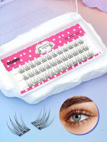 8款3D柔软自然假睫毛，无需胶水即可重复使用，款式包括山茶花、美人鱼、秋叶和猫头鹰设计 - 查看 5