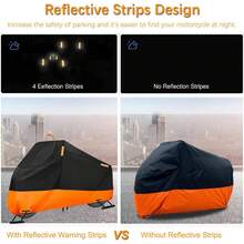 Waterproof And UV-Repellent Protective Cover For Motorcycles And Bicycles - 黑色 - 查看 4