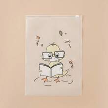 卡通印花透明塑料自封袋，磨砂密封保鲜袋，旅行收纳袋，专用密封隔层袋，分类收纳，防尘防潮，保持物品清洁，可重复使用，轻便易携 - 彩色 - 查看 9