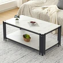 Coffee Tables - White+Black+MDF+Metal - View 6