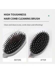 1pc Comb Cleaning Brush, With Air Cushion Soft Bristles, Reusable Roller Comb Cleaner, Suitable For Kitchen, Bathroom And Home Styling Tools - / - View 5