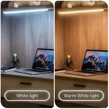 1 件 LED 智能运动传感器长棒小夜灯,超薄无线橱柜灯,壁灯,USB 可充电磁性灯,适用于厨柜、楼梯、走廊、衣柜、户外、圣诞节、感恩节礼物 - 白色 - 查看 10