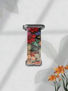 1 chiếc dây đeo đồng hồ thay thế mềm mại, co giãn, thoáng khí, họa tiết hoa nhiều màu sắc, tương thích với đồng hồ thông minh , Honor, kích thước 38mm 40mm 41mm 42mm 46mm 45mm 44mm 49mm. Dây đeo đồng hồ silicon đa năng tương thích với Apple Watch Ultra Series SE/11/10/9/8/7/6/5/4/3/2/1. Quà tặng thời trang thường ngày. - Nhiều màu - Xem 4
