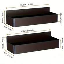 2/4pcs Magnetic Storage Rack Home Punch Free Refrigerator Storage Basket Kitchen Seasoning Jar Holder Bathroom Toiletries Shelf - Multicolor - View 7