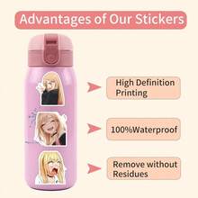 55pcs My Dress-Up Darling Anime Retro Aesthetics Fantasy Sun Ins Y2K Downtown Aesthetic Stickers Gifts Humorous And Funny Stickers 80S 90s Anime Stickers For Scrapbook Supplies Envelope, Water Bottle, Computer, Laptop, Phone, Luggage, Notebook, Fridge,Festival Party,Christmas Decoration New Year Winter Stationery Kindle - 55pcs - View 8