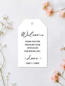 Personalized Thank You Gift Tags - Custom Text Wedding Welcome Bag Tags, Bridal Shower & Party Favors.Custom Wedding Favor Tags - Personalized Welcome Bag Labels For Guests, Bridal Party & Special Day Gifts. - Multicolor - View 18