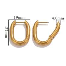2pcs Stainless Steel Rectangular Geometric Earrings Fashion Simple DIY Earrings Jewelry Accessories - U-shaped Earrings - View 14