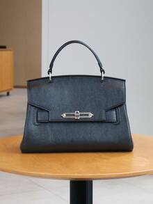 2026 New Fashion Women's Handbag, High-End Commuter Tote Bag With Large Capacity, Shoulder & Crossbody, Elegant Embossed Leather In Black & Beige, Versatile Work Messenger Bag - Multicolor - View 14