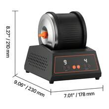 elektrische Poliermaschine Steinpolierer 1,81 kg belastbar, 4 Drehzahlstufen, Steinpolierset mit 9-Tage-Poliertimer & intuitivem Bedienfeld & Überlastungsschutz & Adapter, Schwarz - Aufrechte Version, 1,81 kg (4 lbs) - Übersicht 10