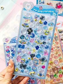3D Embossed Cute DIY Phone Case, Cup, Handmade Decorative Stickers, High Quality Stickers - Multicolor - View 10