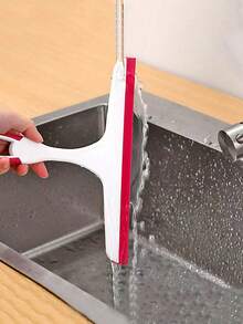 Soft Rubber Glass Squeegee, Ergonomic Handle Design For Comfortable Grip, Suitable For Home & Commercial Cleaning: Washing Windows, Bathroom Glass, Tiles, Mirrors; Hotel, Restaurant, Public Restroom Glass/Tile Cleaning, Removes Water Stains And Dirt For A Streak-Free Clean - Multicolor - View 9