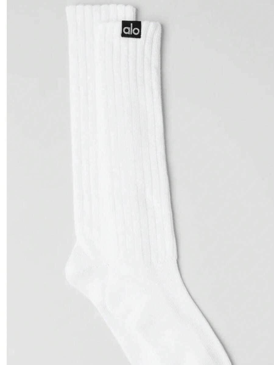 Alo Yoga Alo Unisex Scrunch Socks - trắng - Xem 1